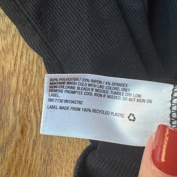 Isabel Maternity Black Ribbed Tank Top Size XXL - Picture 4 of 6